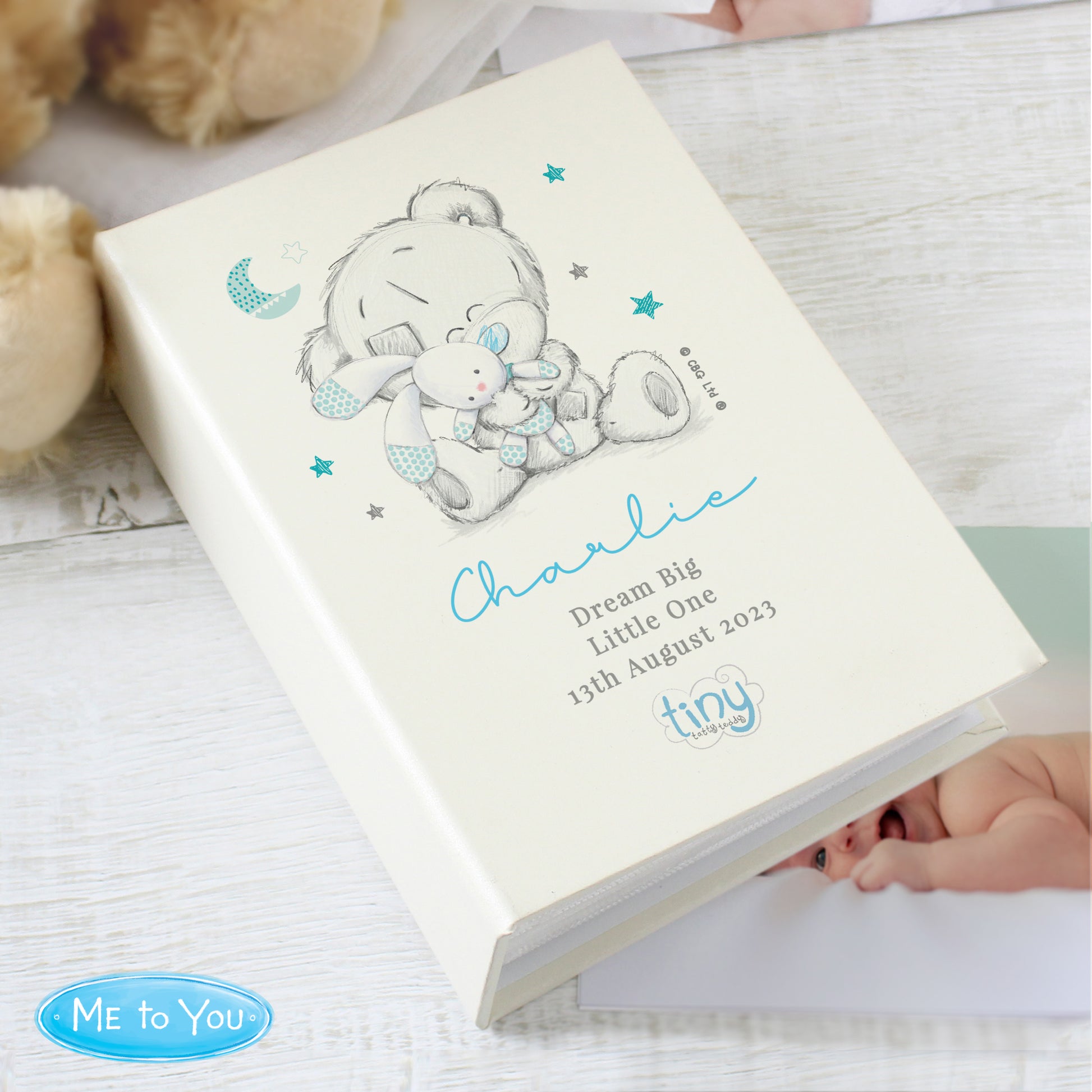 Personalised Tiny Tatty Teddy Blue 6x4 Photo Album with Sleeves - image 2