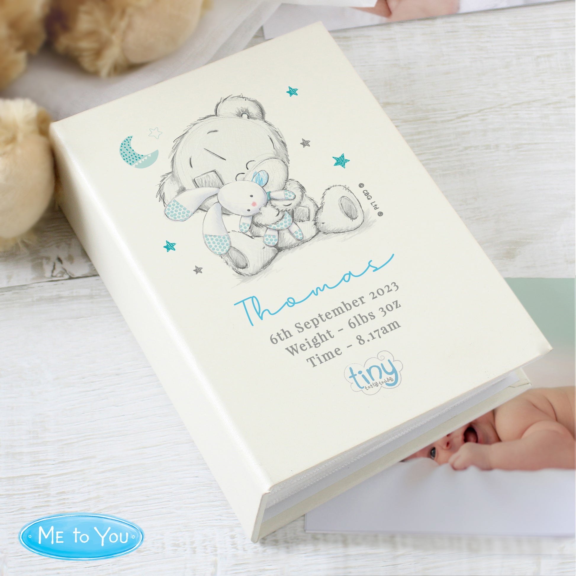 Personalised Tiny Tatty Teddy Blue 6x4 Photo Album with Sleeves - image 3