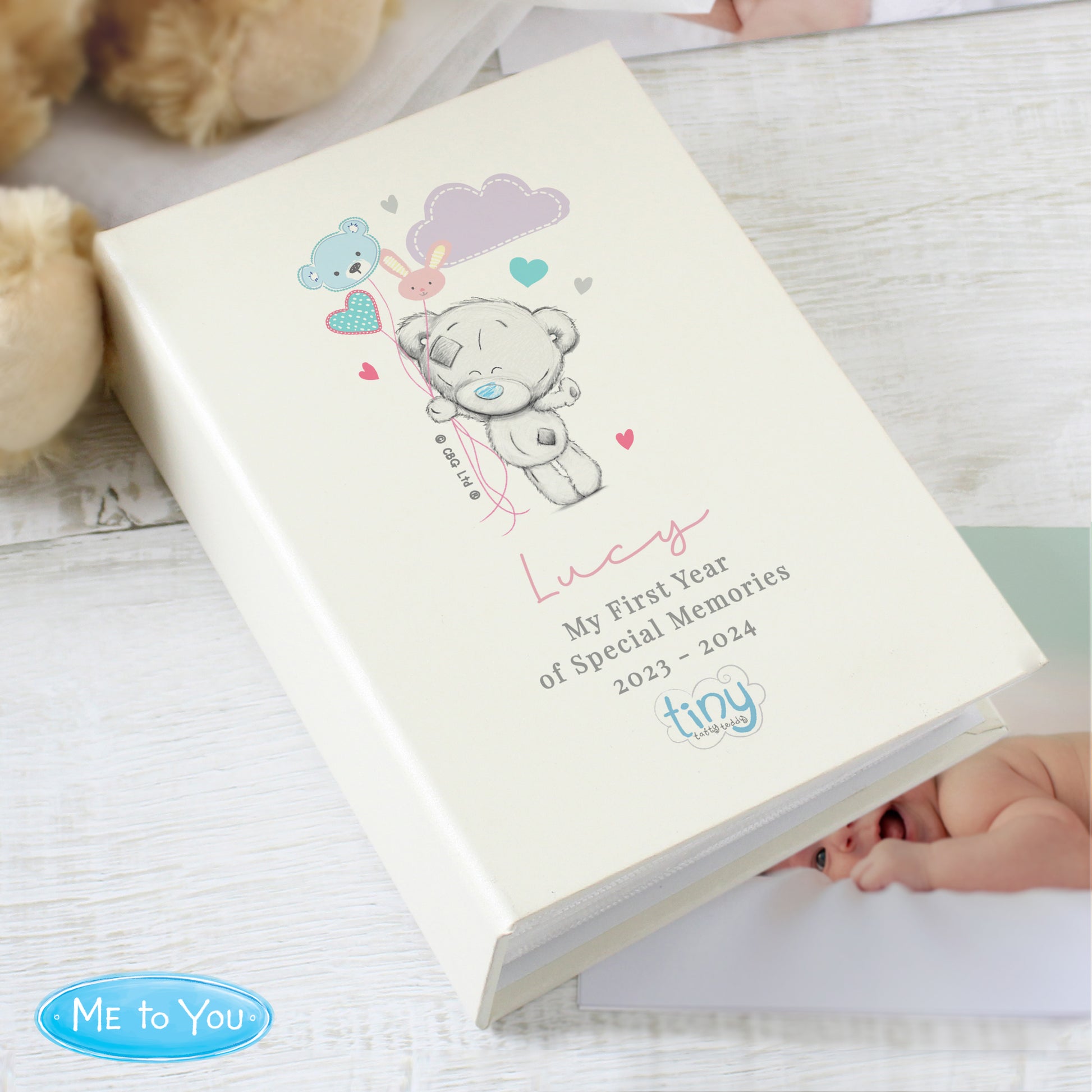 Personalised Tiny Tatty Teddy Pink 6x4 Photo Album with Sleeves - image 2