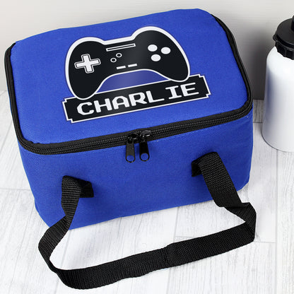 Personalised Gaming Blue Lunch Bag from Heartfelt Gifts