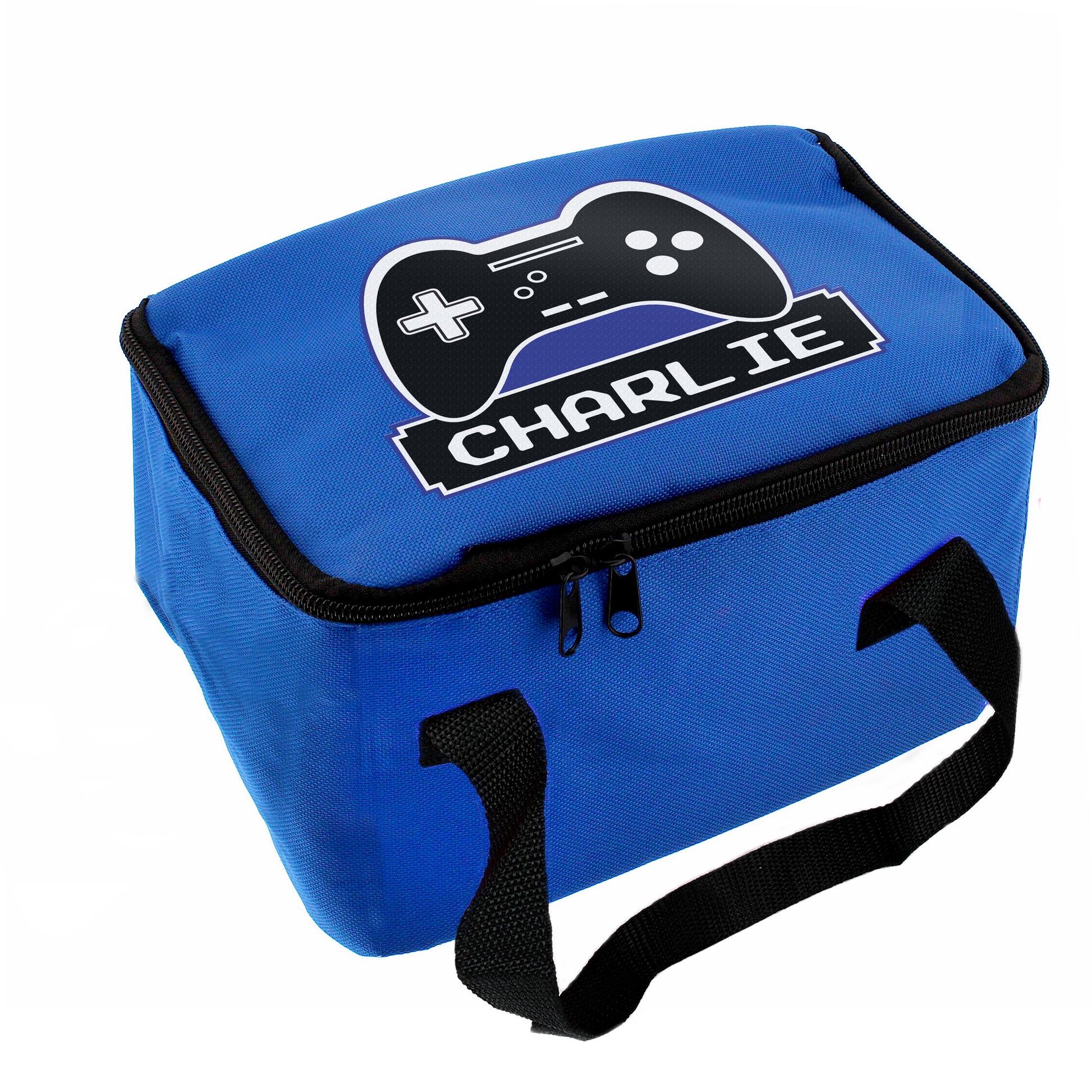 Personalised Gaming Blue Lunch Bag - image 3