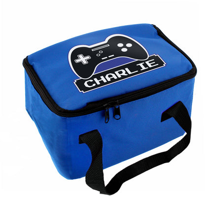 Personalised Gaming Blue Lunch Bag - image 3