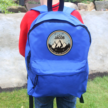 Personalised Adventure Blue Backpack - image 3