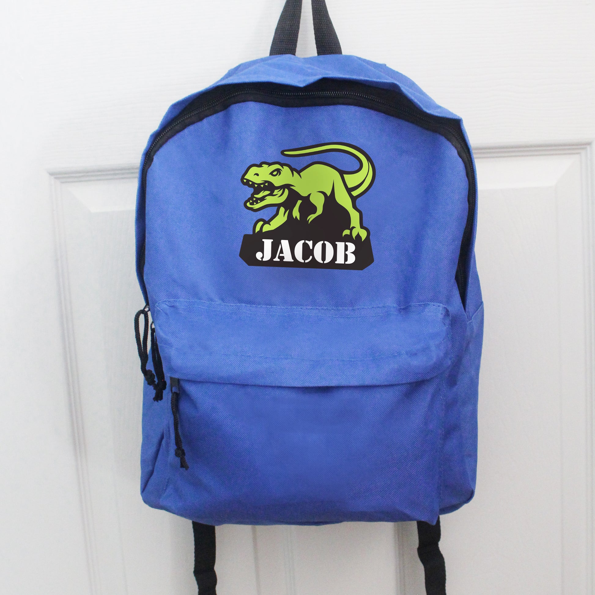Personalised Dinosaur Blue Backpack - image 4