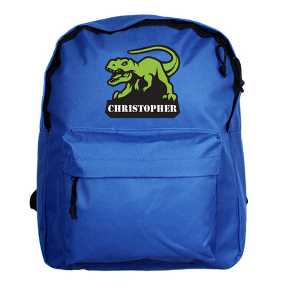 Personalised Dinosaur Blue Backpack - image 5