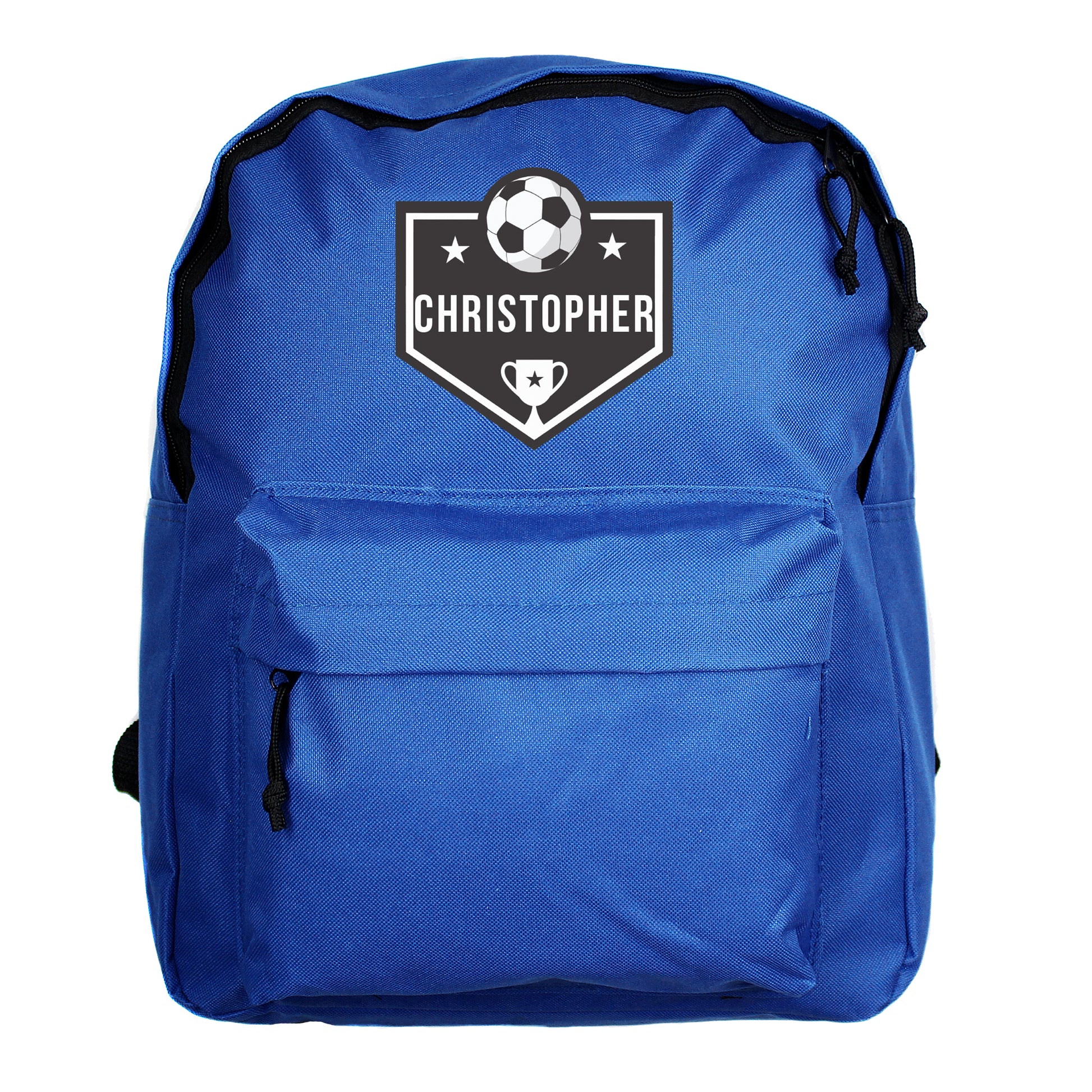 Personalised Football Blue Backpack - image 5