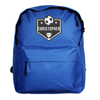 Personalised Football Blue Backpack - image 5