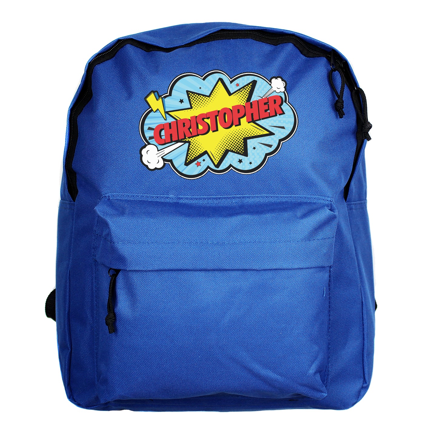 Personalised Superhero Blue Backpack - image 5