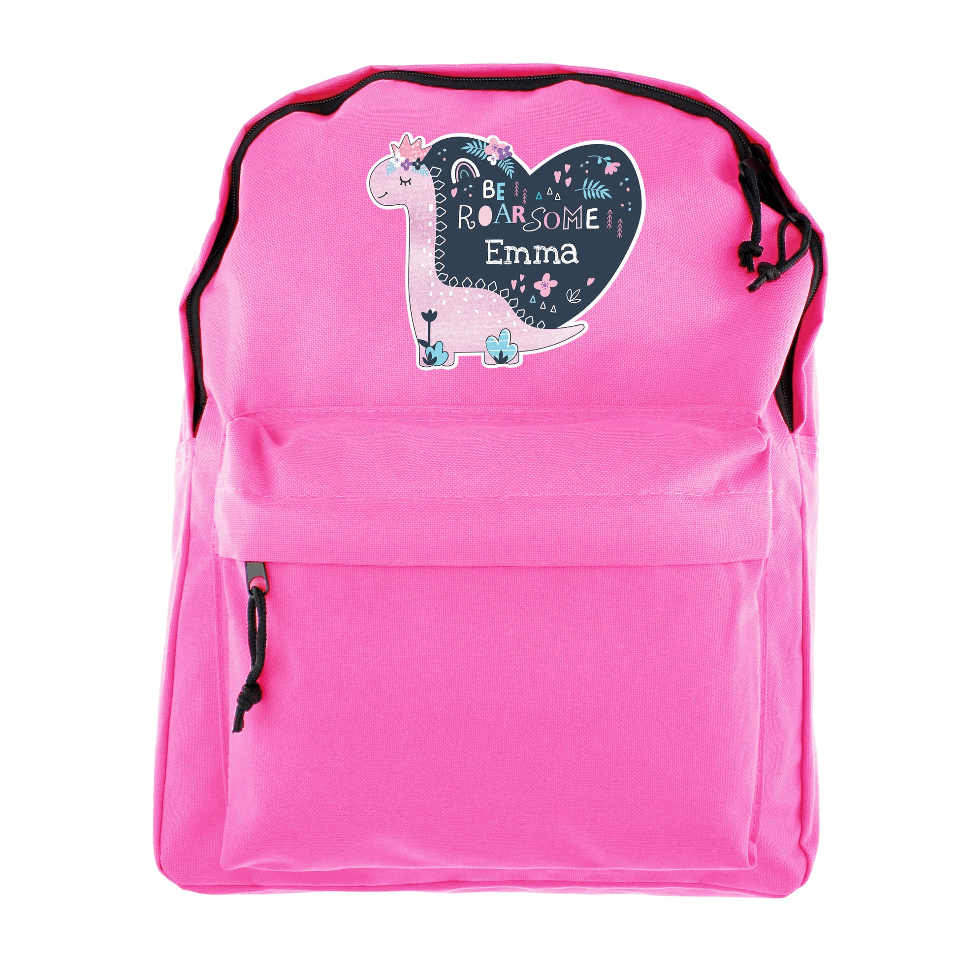 Personalised Dinosaur Pink Backpack - image 5