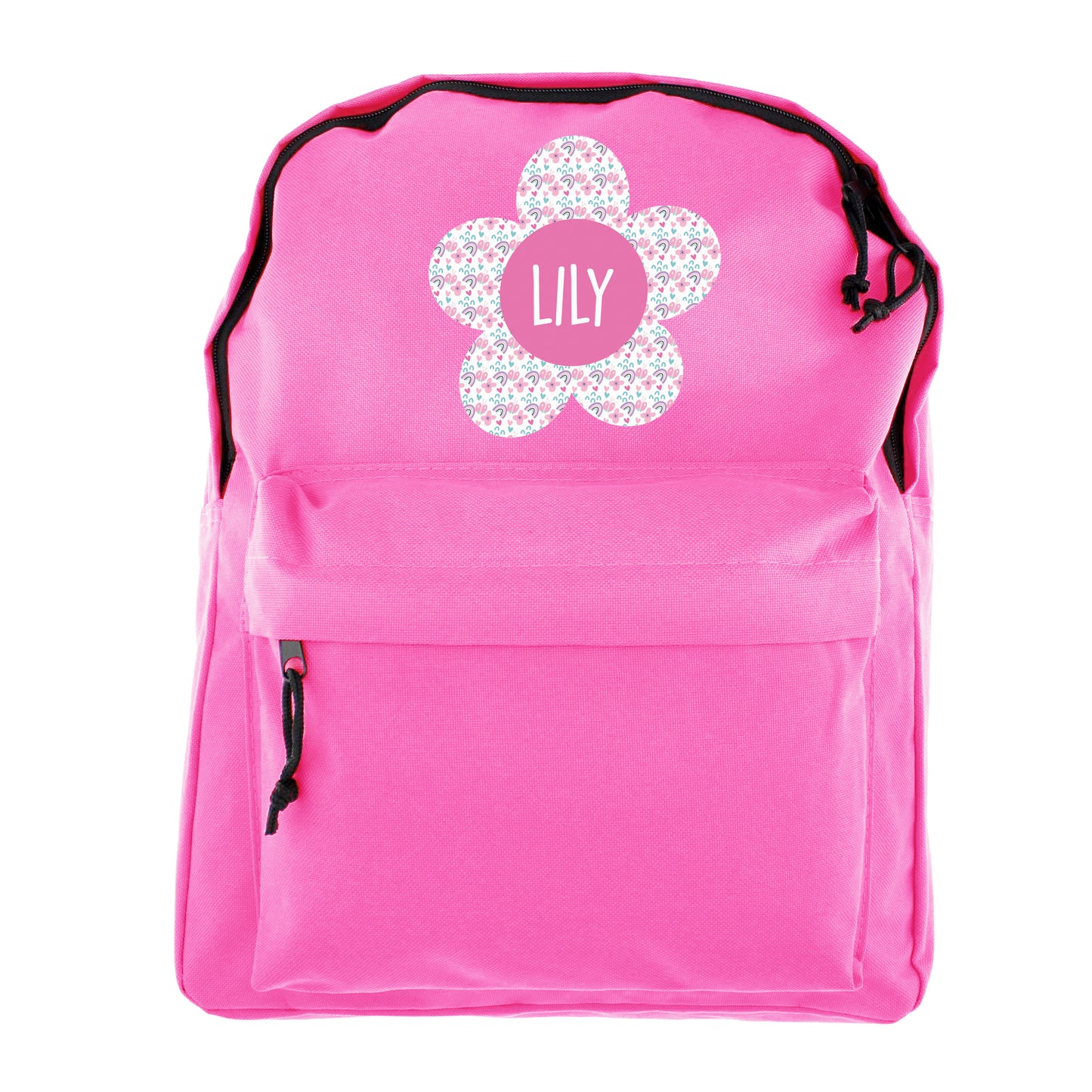 Personalised Flower Pink Backpack - image 5