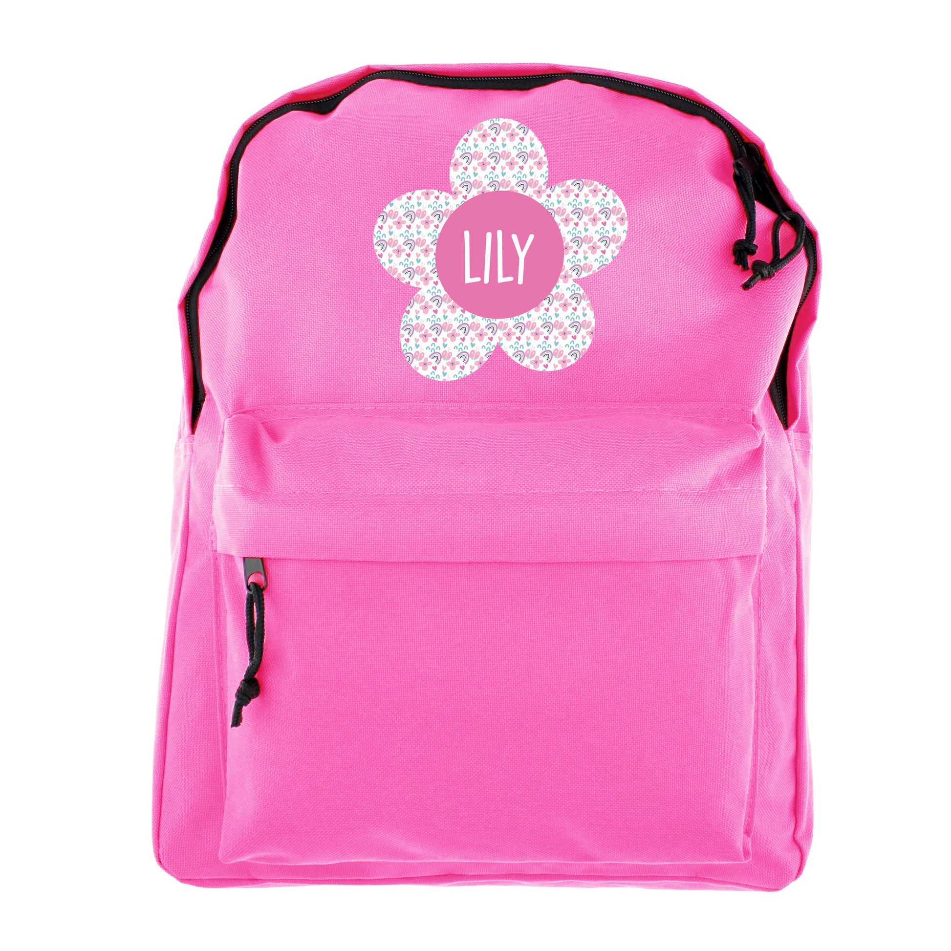 Personalised Flower Pink Backpack - image 5