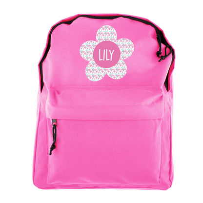 Personalised Flower Pink Backpack - image 5