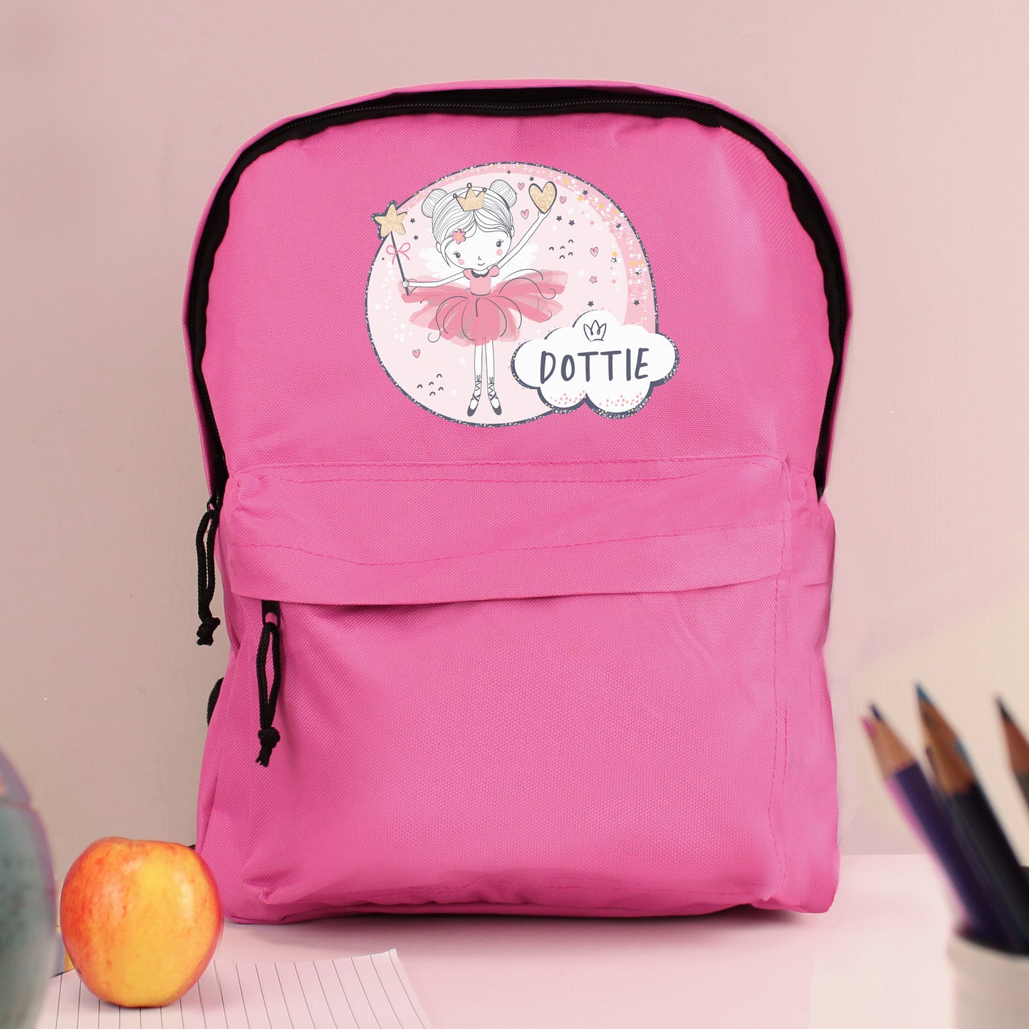 Personalised Princess Ballerina Pink Backpack from Heartfelt Gifts