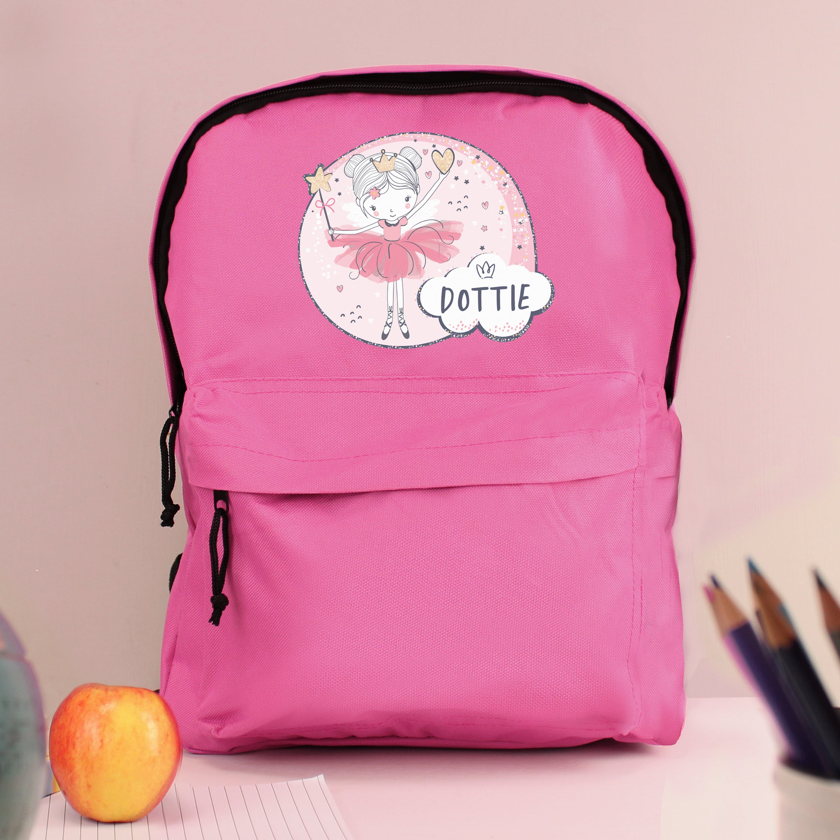 Personalised Princess Ballerina Pink Backpack from Heartfelt Gifts