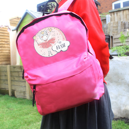 Personalised Princess Ballerina Pink Backpack - image 3