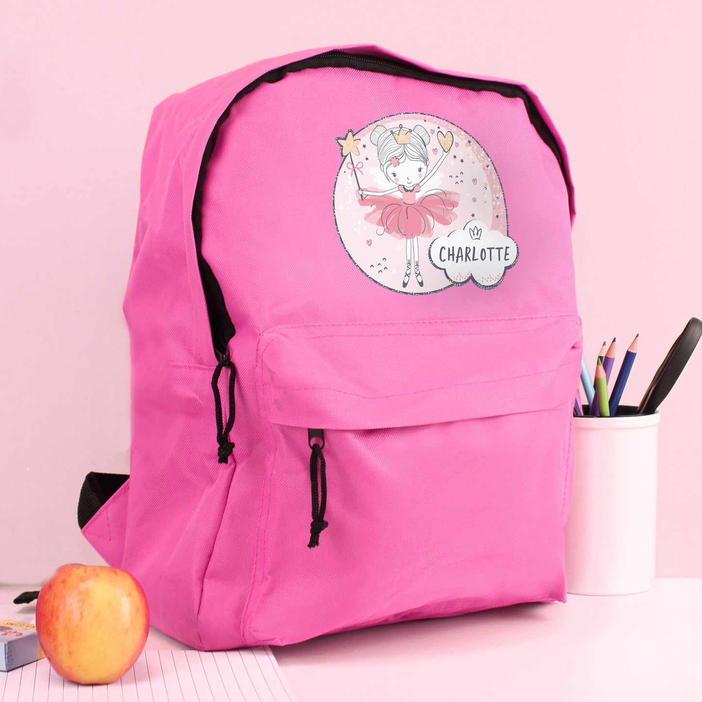 Personalised Princess Ballerina Pink Backpack - image 4