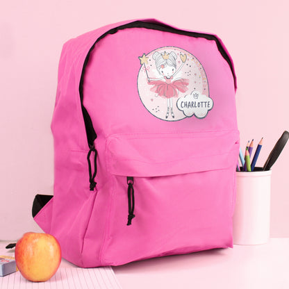 Personalised Princess Ballerina Pink Backpack - image 4