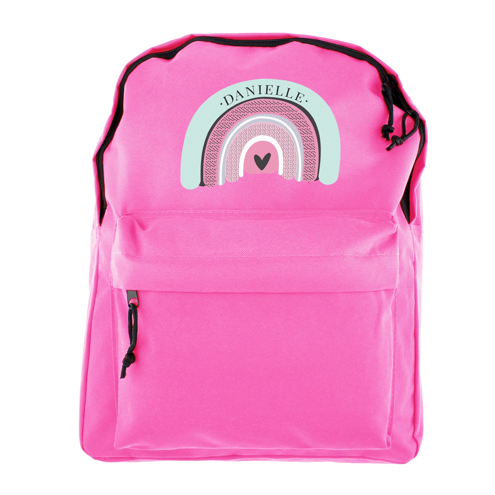 Personalised Pastel Rainbow Pink Backpack - image 5