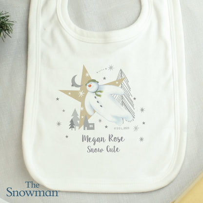 Personalised The Snowman Magical Adventure Bib from Heartfelt Gifts