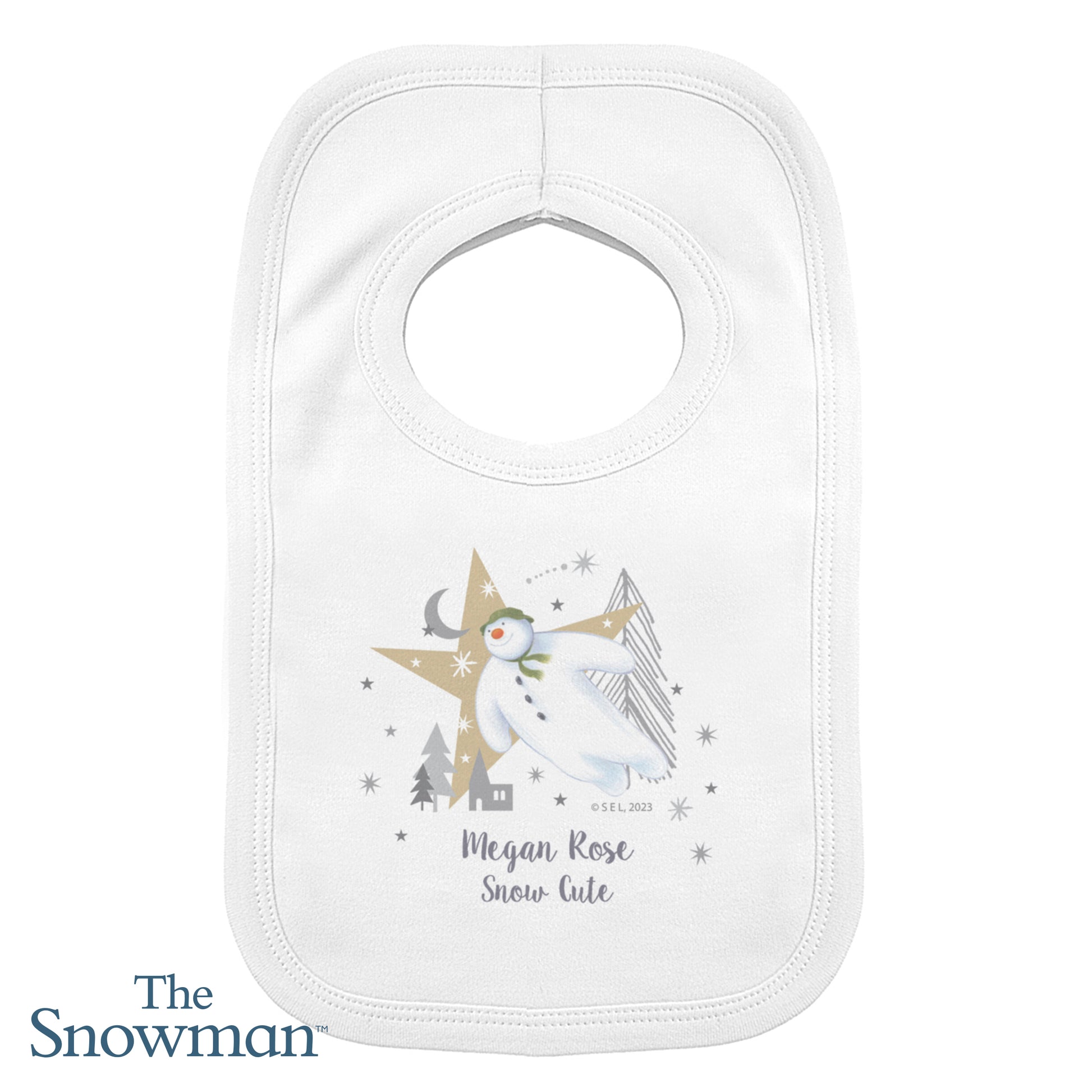 Personalised The Snowman Magical Adventure Bib - image 4