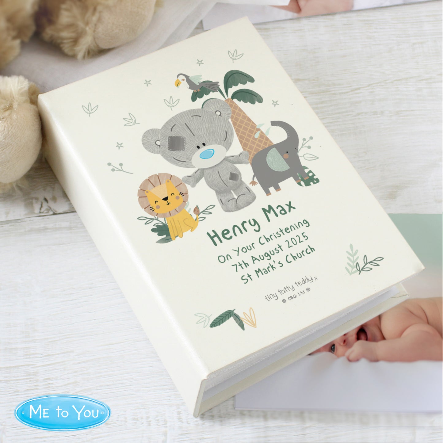 Personalised Tiny Tatty Teddy Jungle Animals 6x4 Photo Album from Heartfelt Gifts