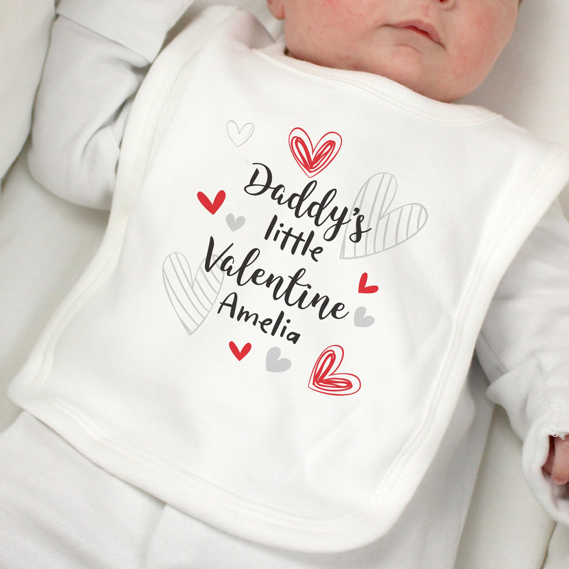 Personalised Little Valentine Baby Bib - image 4