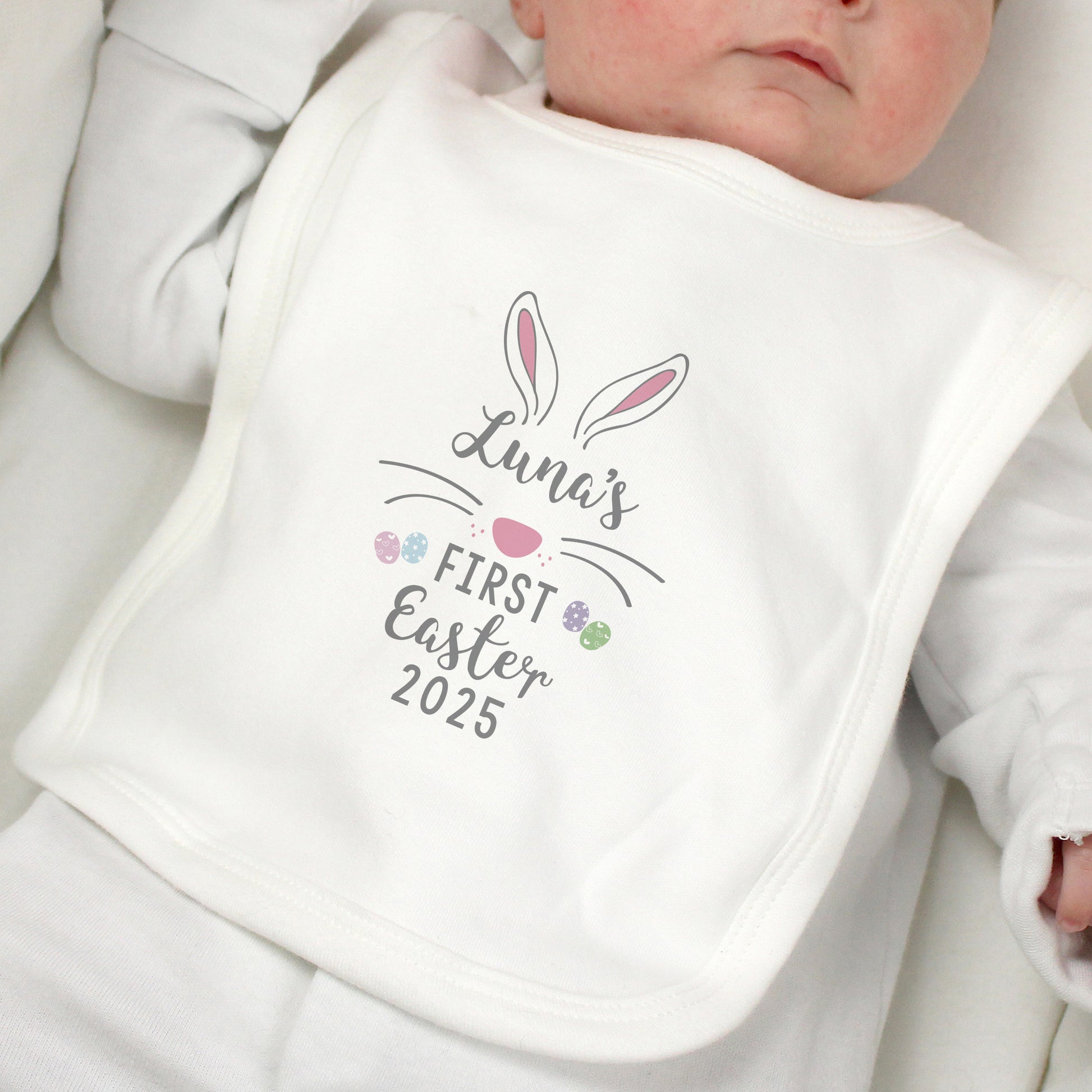 Personalised First Easter Babys Bib from Heartfelt Gifts