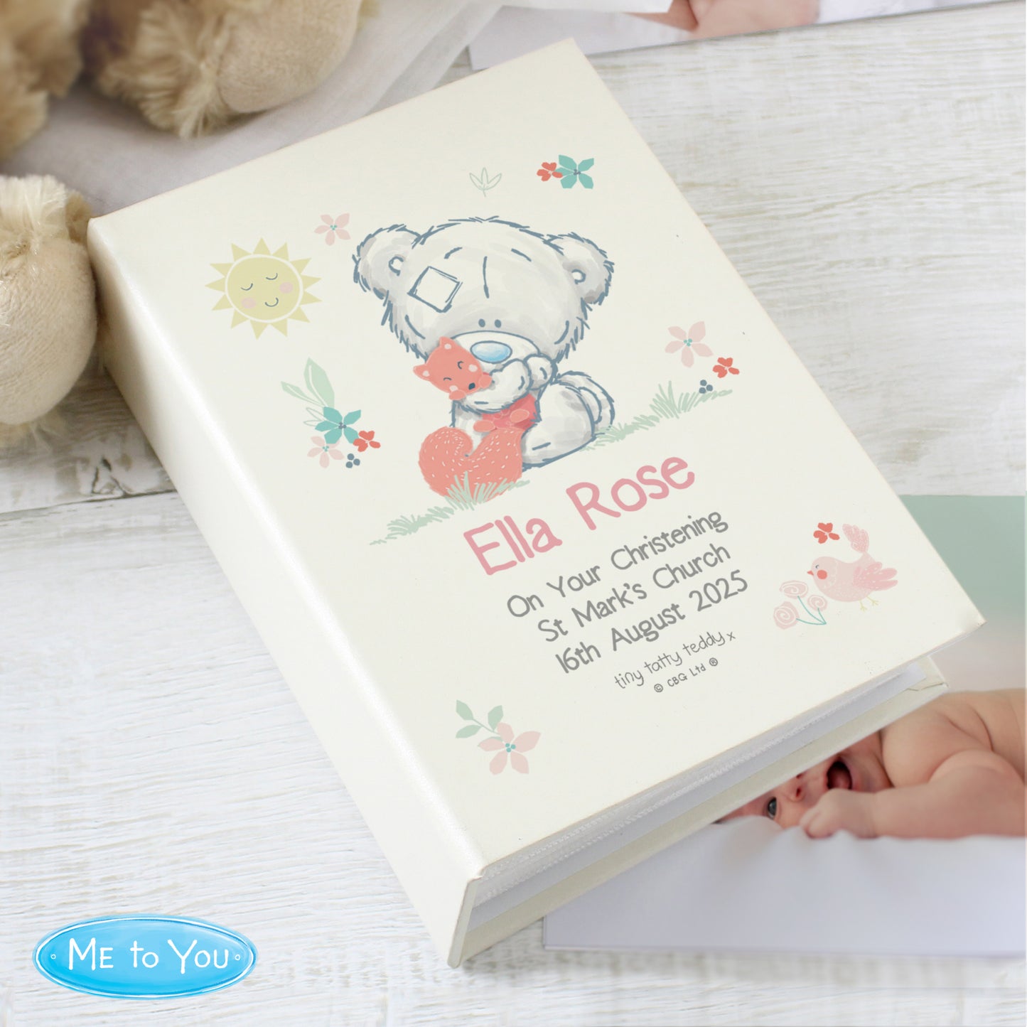 Personalised Tiny Tatty Teddy Woodland Animal 6x4 Photo Album from Heartfelt Gifts