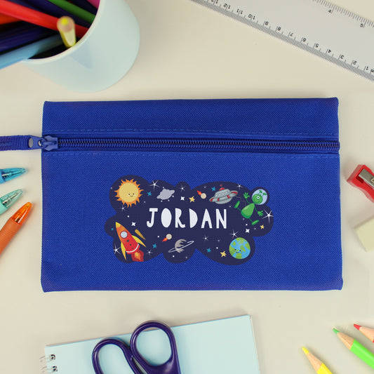 Personalised Space Blue Pencil Case - image 2