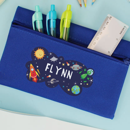 Personalised Space Blue Pencil Case - image 4