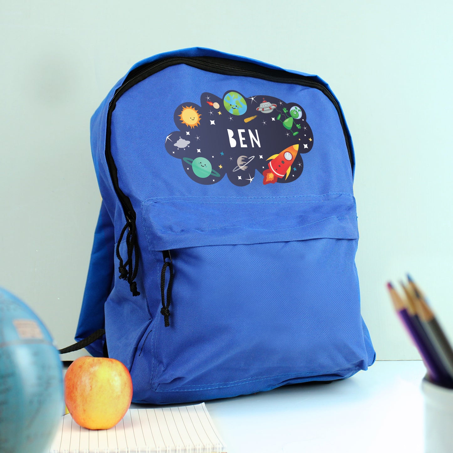 Personalised Space Blue Backpack - image 2