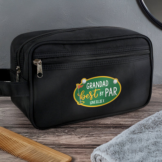 Personalised Best By Par Wash Bag from Heartfelt Gifts