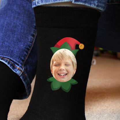 Personalised Photo Upload Elf Christmas Socks – Fun Christmas Stocking Filler - image 2