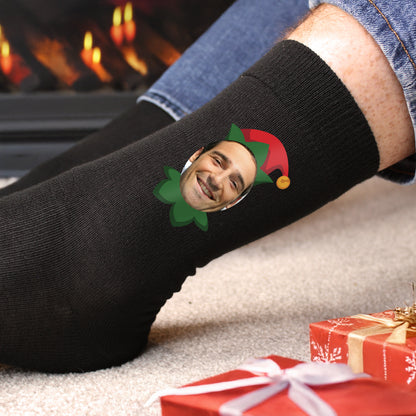 Personalised Photo Upload Elf Christmas Socks – Fun Christmas Stocking Filler - image 3