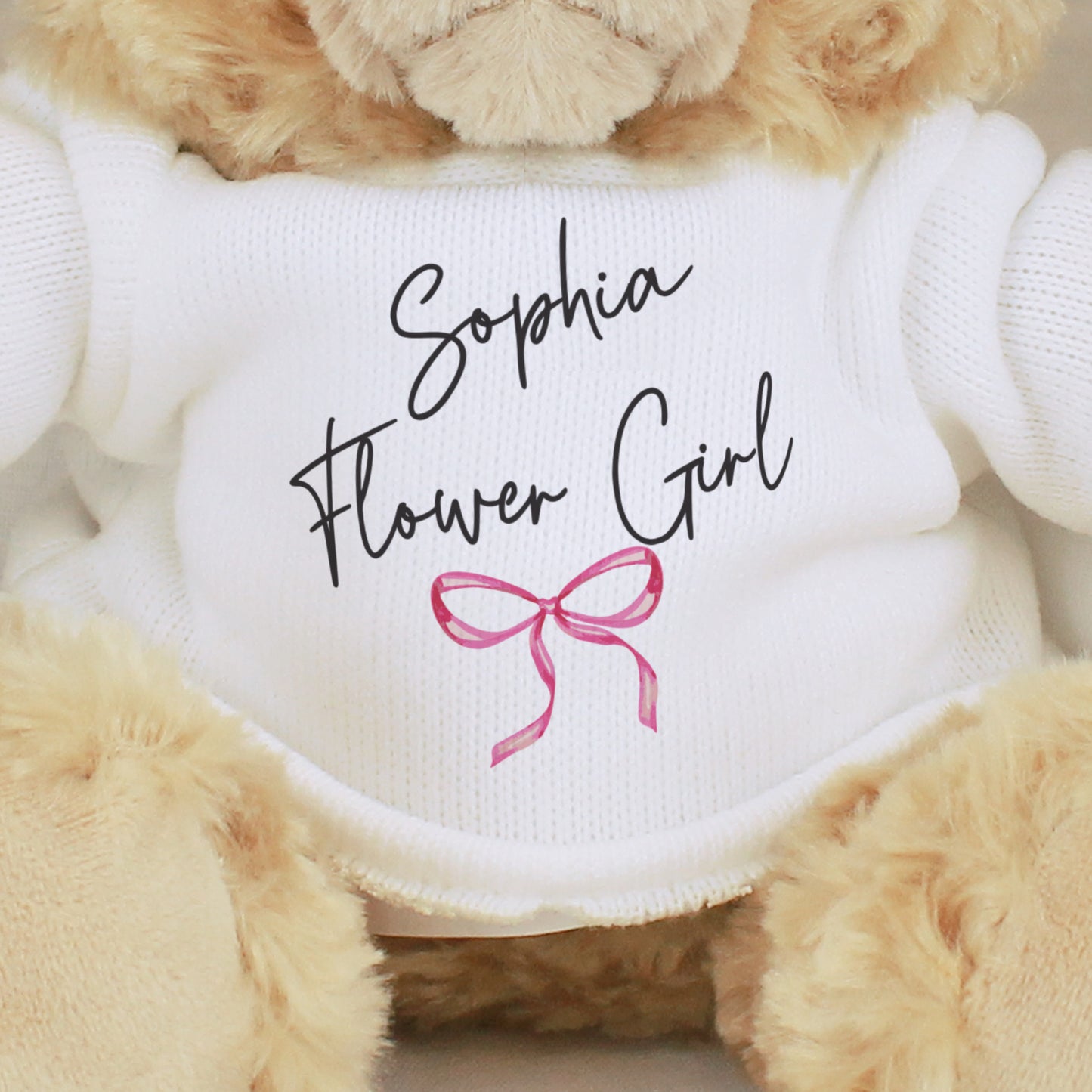 Personalised Bow Flower Girl Bear - image 2