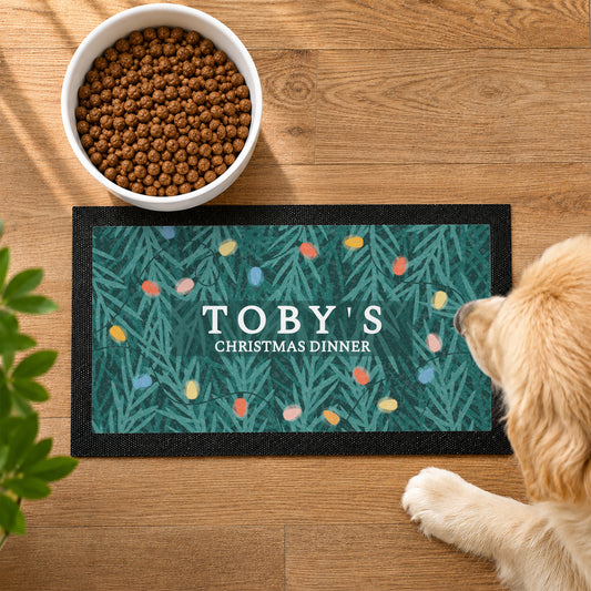 Personalised Christmas Pet Bowl Mat from Heartfelt Gifts