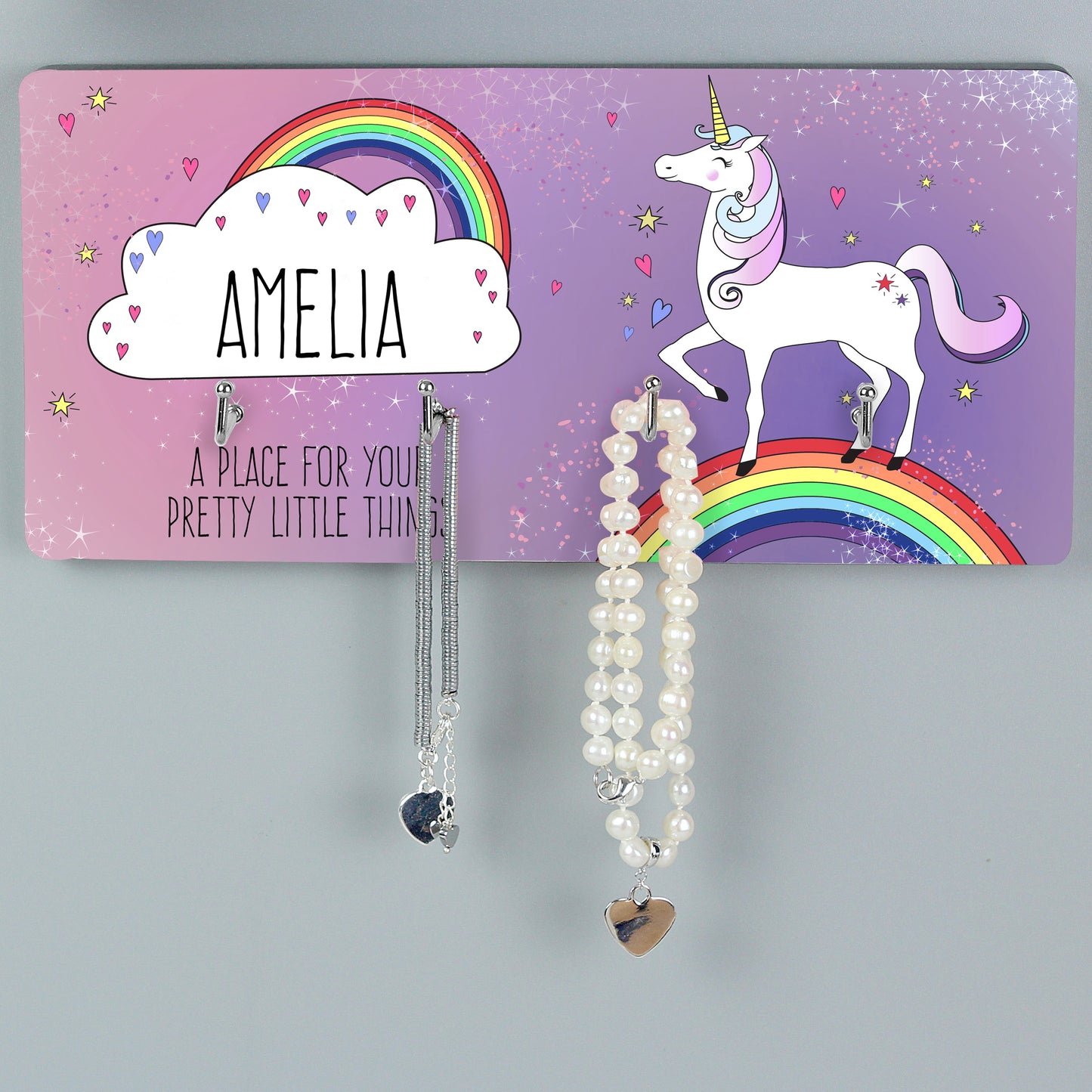 Personalised Unicorn Jewellery Hooks from Heartfelt Gifts