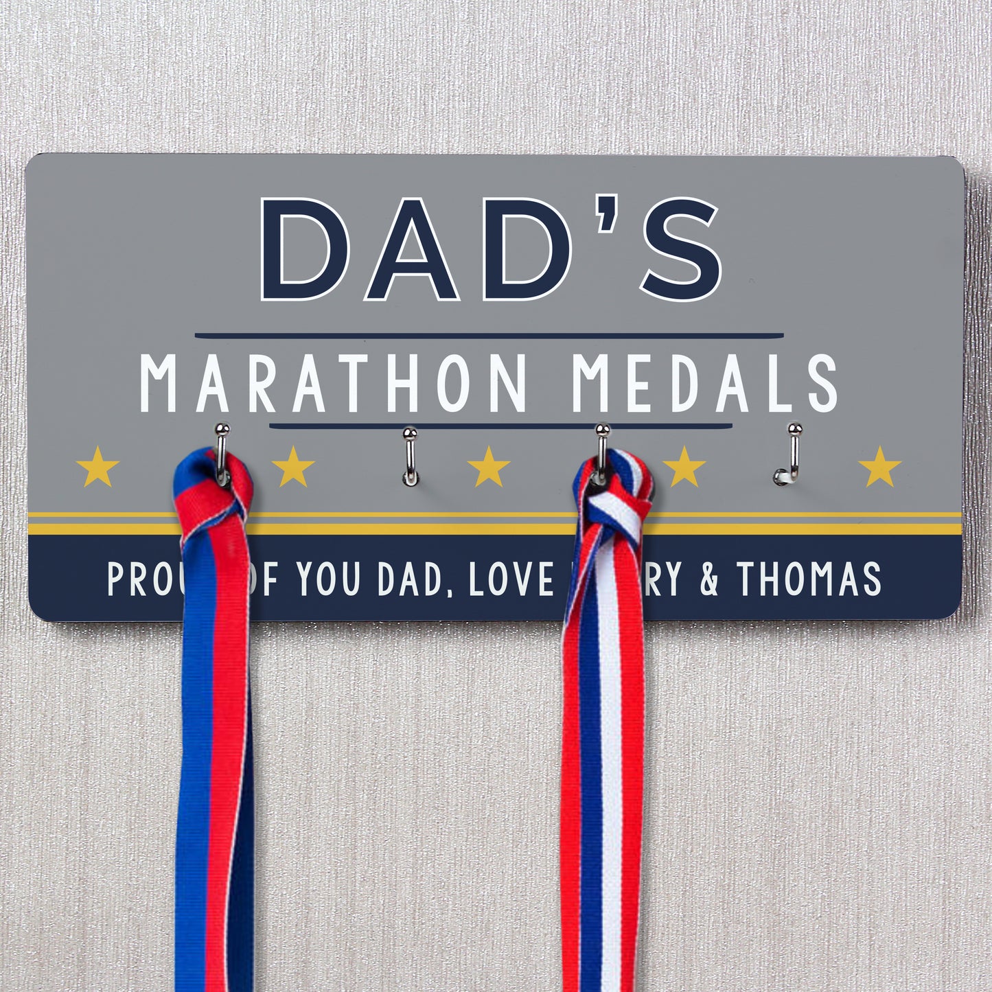Personalised Achievement Medal Hooks from Heartfelt Gifts
