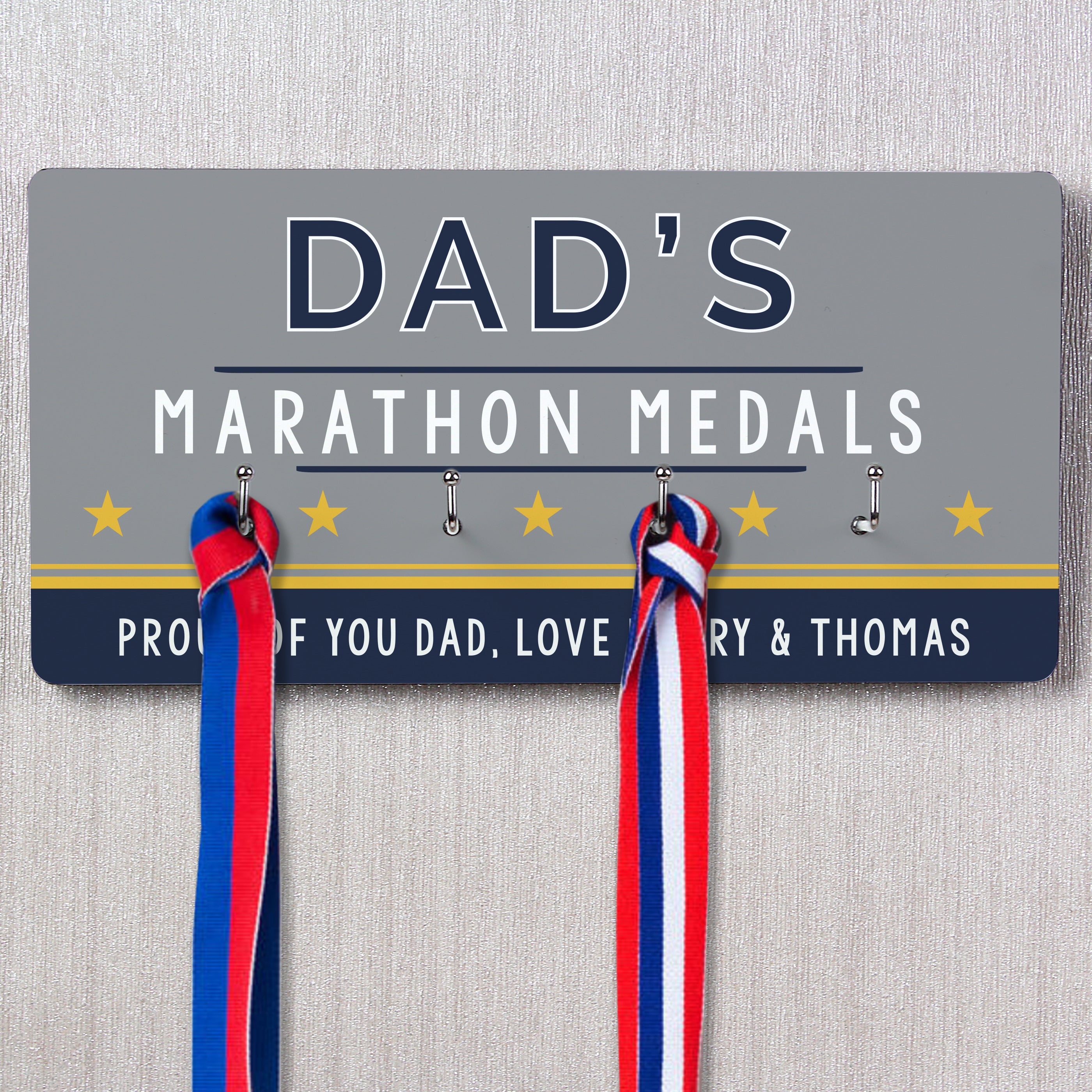 Personalised Achievement Medal Hooks from Heartfelt Gifts