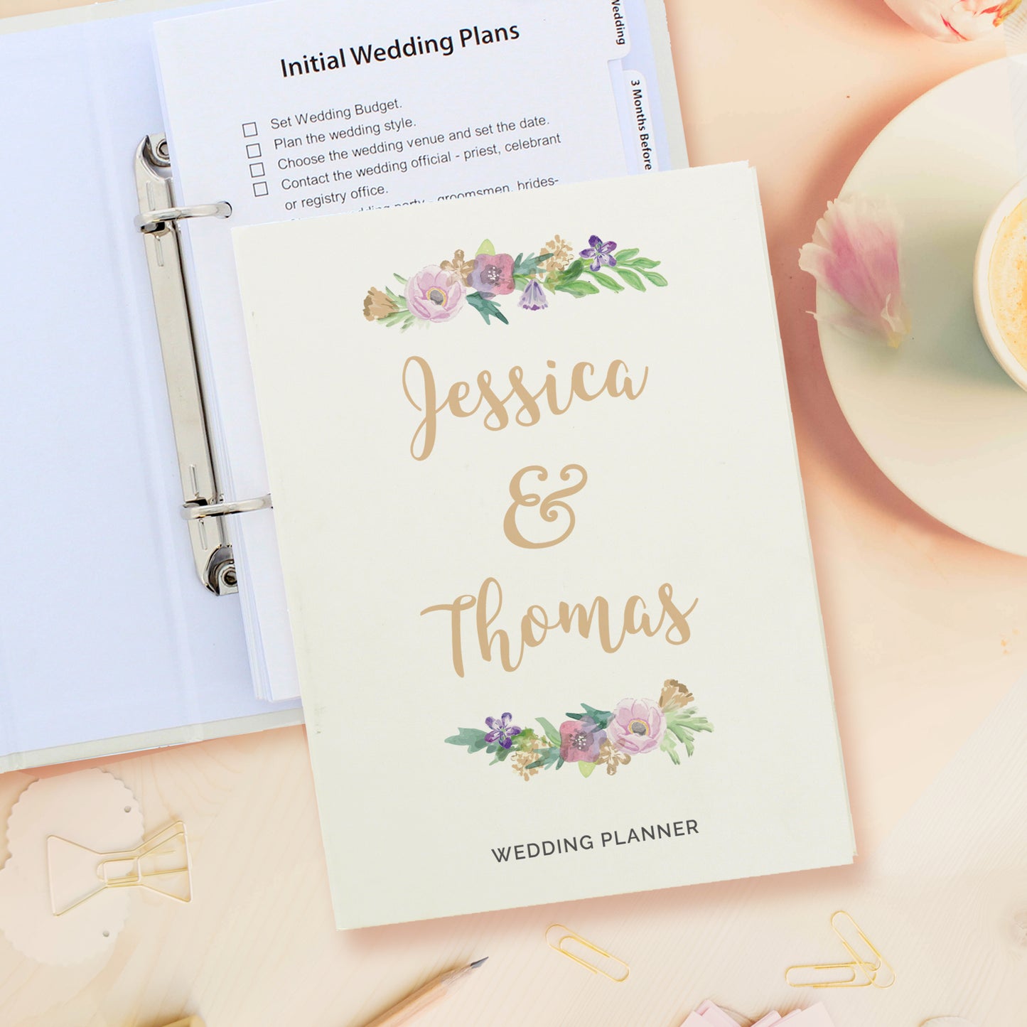 Personalised Floral Wedding Planner from Heartfelt Gifts