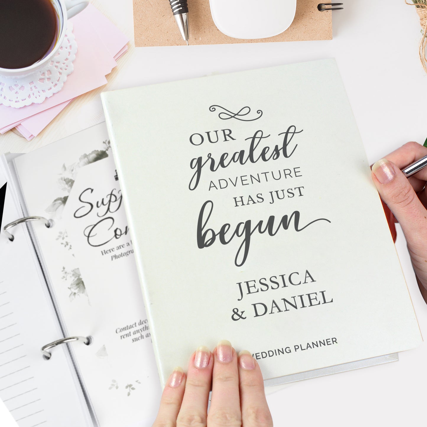 Personalised Our Greatest Adventure Wedding Planner - image 3