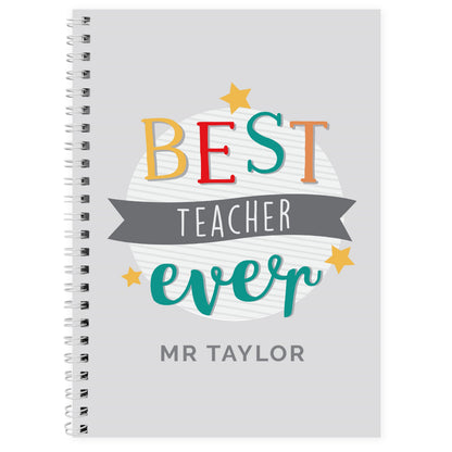 Personalised 'Best Teacher Ever' A5 Notebook - image 2