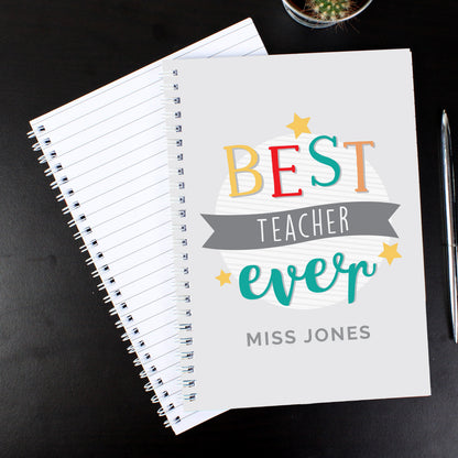 Personalised 'Best Teacher Ever' A5 Notebook - image 3