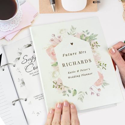 Personalised Floral Watercolour Wedding Planner from Heartfelt Gifts