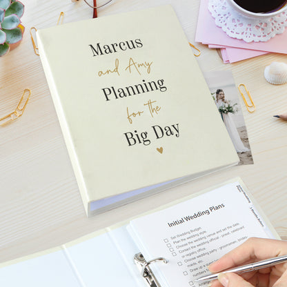Personalised Black and Gold Wedding Planner – Engagement Wedding Gift - image 2