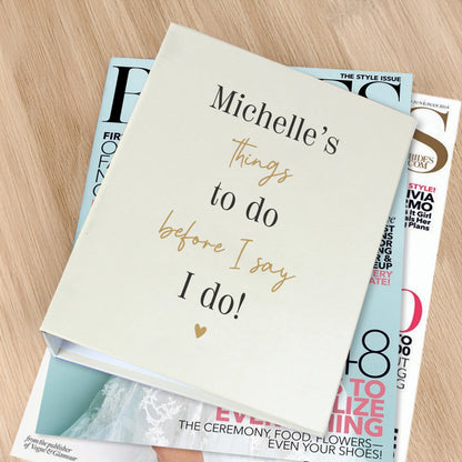 Personalised Black and Gold Wedding Planner – Engagement Wedding Gift - image 3