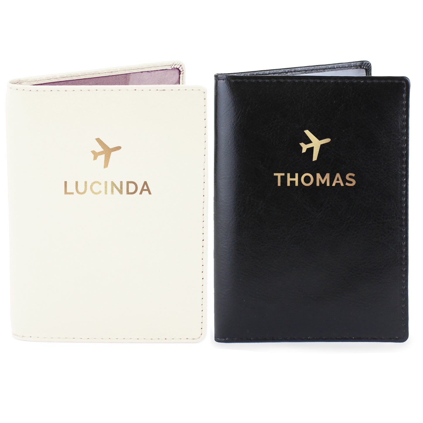Personalised Gold Name Passport Holders Set - image 2
