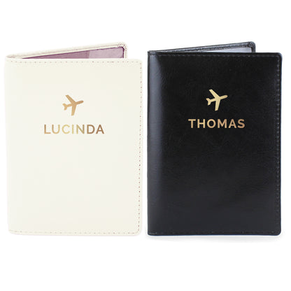 Personalised Gold Name Passport Holders Set - image 2
