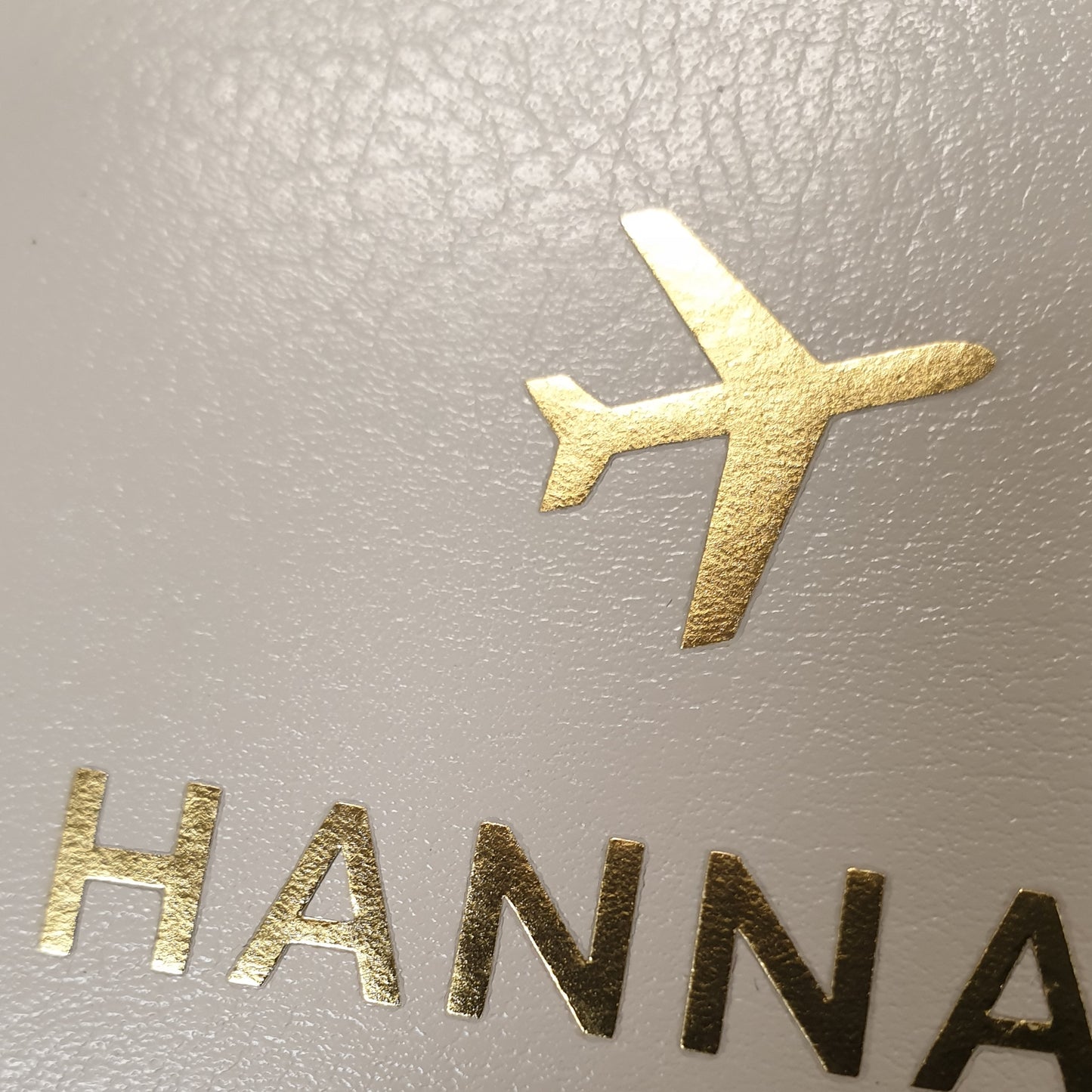 Personalised Gold Name Cream Passport Holder - image 4