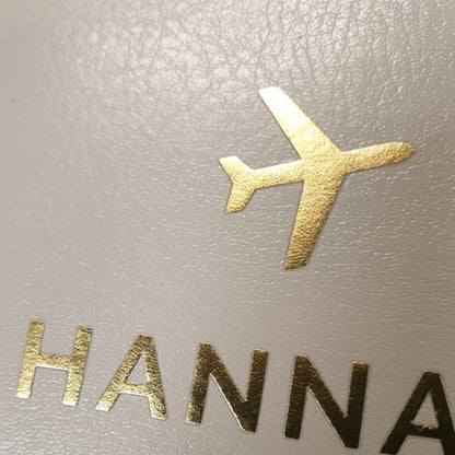 Personalised Gold Name Cream Passport Holder - image 4